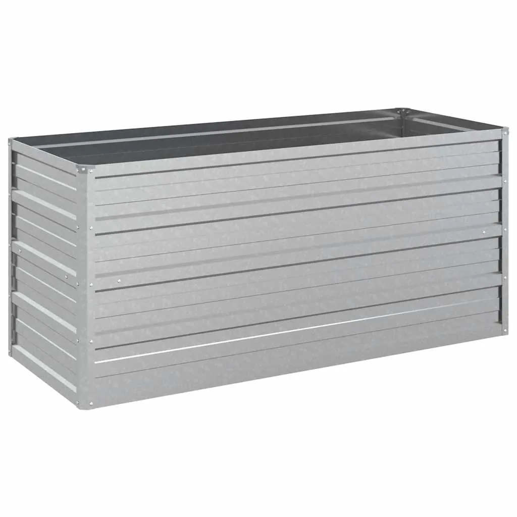 vidaXL Høybed 100x40x45 cm galvanisert stål sølv