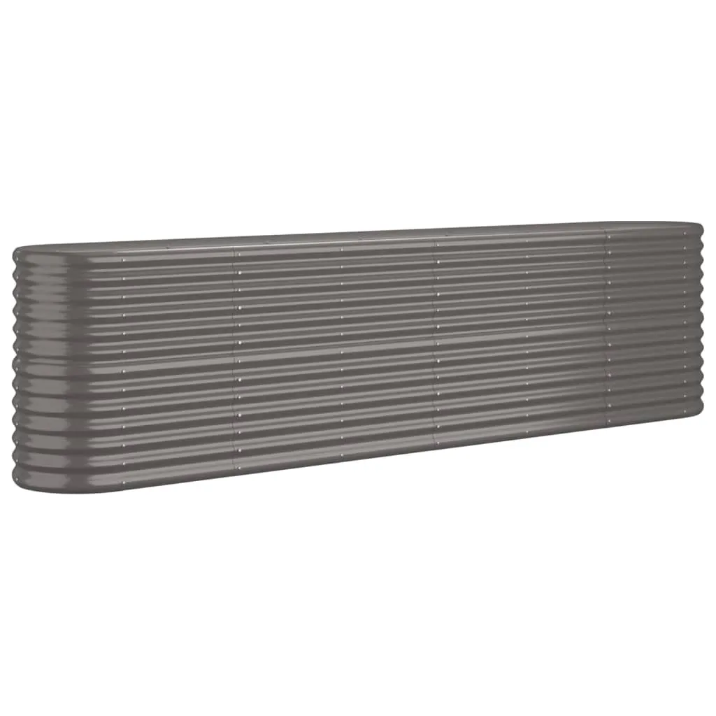 vidaXL Høybed galvanisert stål 260x40x68 cm grå