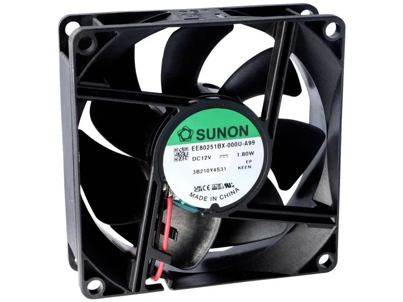 Sunon MF80251V2-1000U-A99 aksialvifte 12 V/DC 62,84 m³/h (L x B x H) 25 x 80 x 80 mm