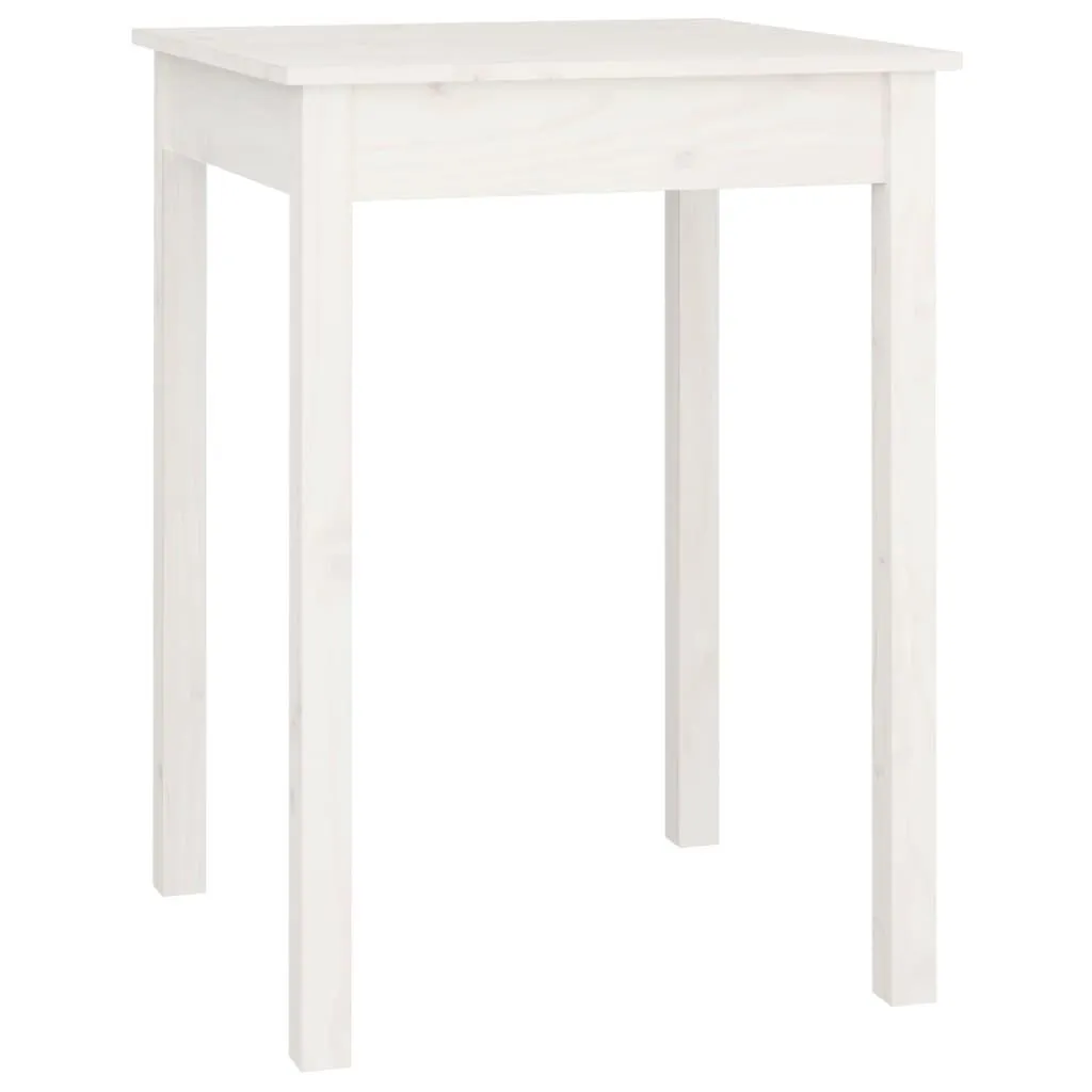 vidaXL Sidebord hvit 55x55x75 cm heltre furu