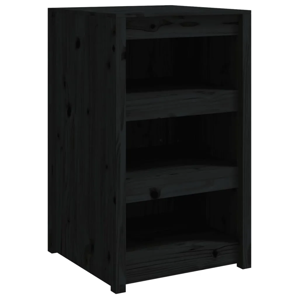 vidaXL Utekjøkkenskap MEPPEL svart 55x55x92 cm heltre furu