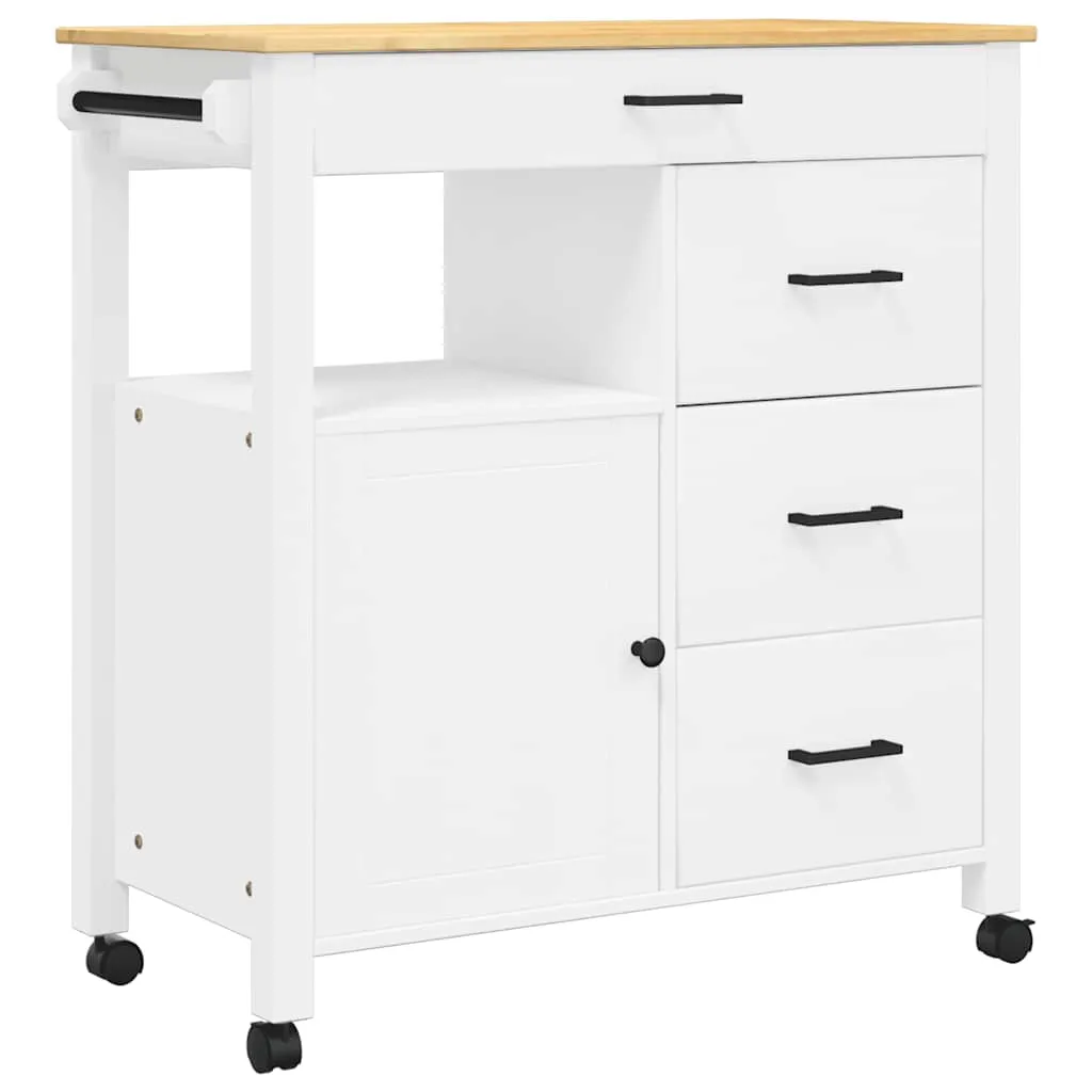 vidaXL Kjøkkenvogn MONZA 84x40x88,5 cm heltre furu