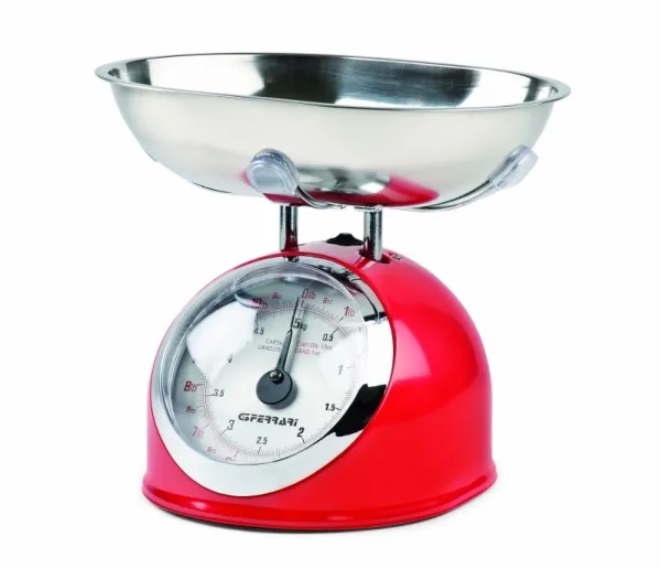 G3 Ferrari Aska, Mekanisk kjøkkenvekt, 5 kg, 25 g, Rød, Rustfritt stål, Metall, Benkeplate
