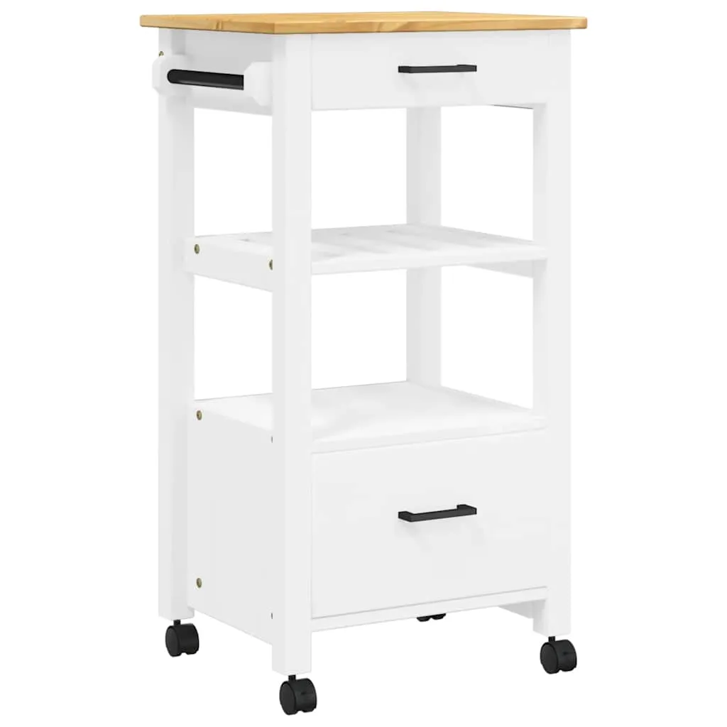 vidaXL Kjøkkenvogn MONZA 48x40x88,5 cm heltre furu
