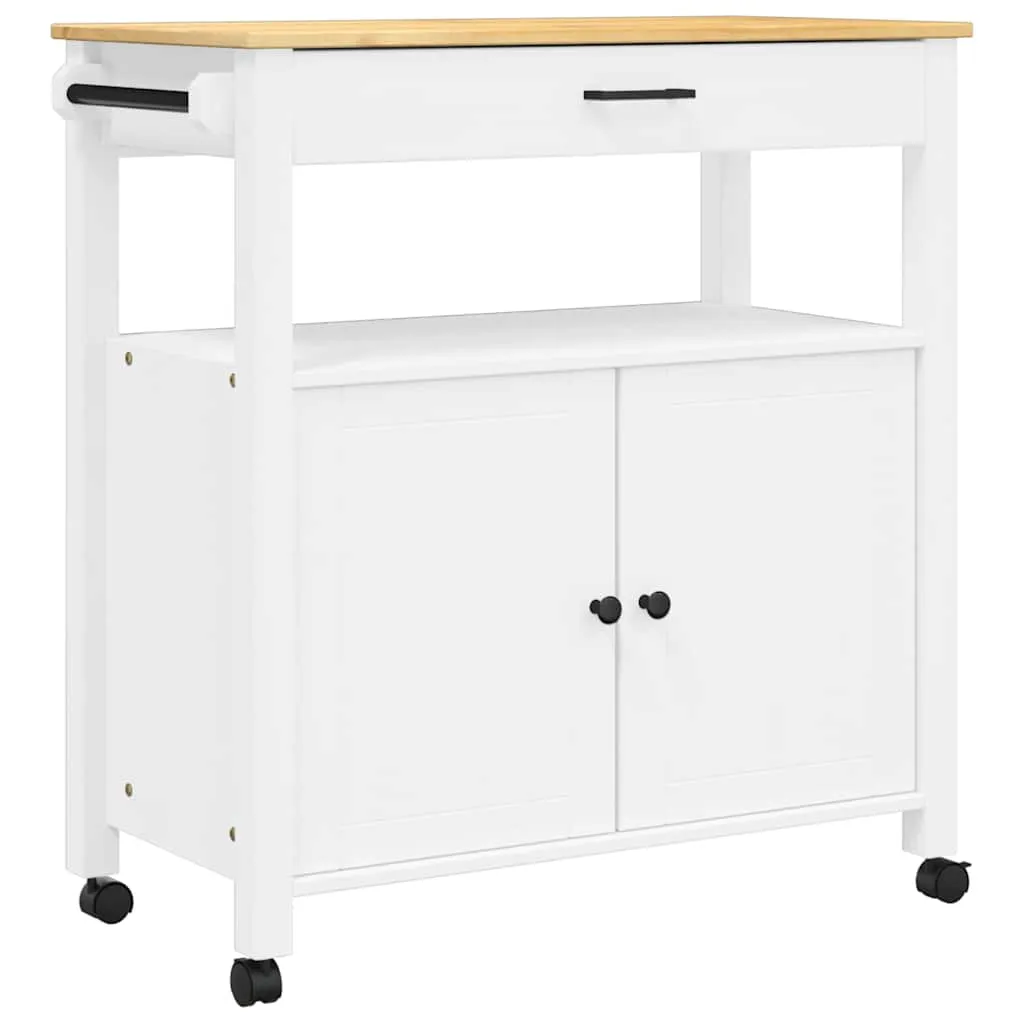 vidaXL Kjøkkenvogn MONZA 84x40x88,5 cm heltre furu