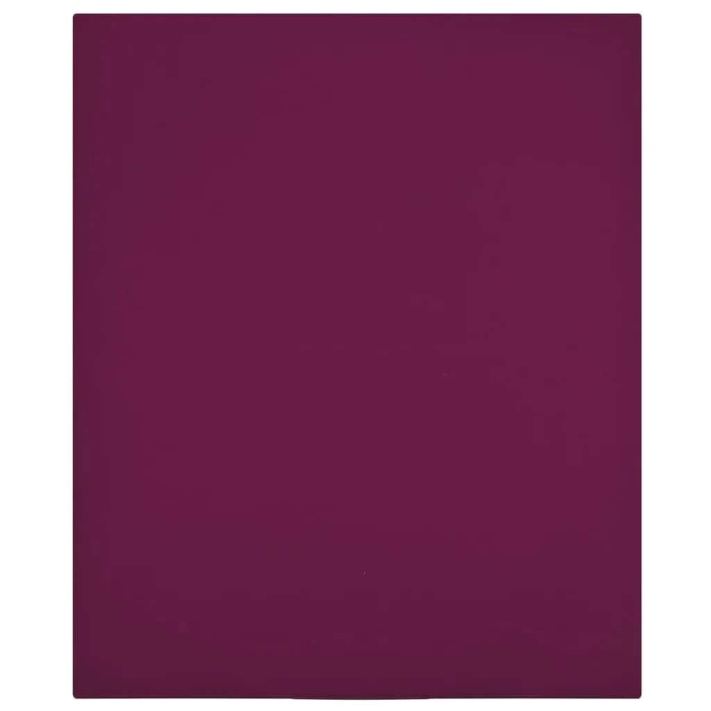 vidaXL Jerseylaken vinrød 180x200 cm bomull