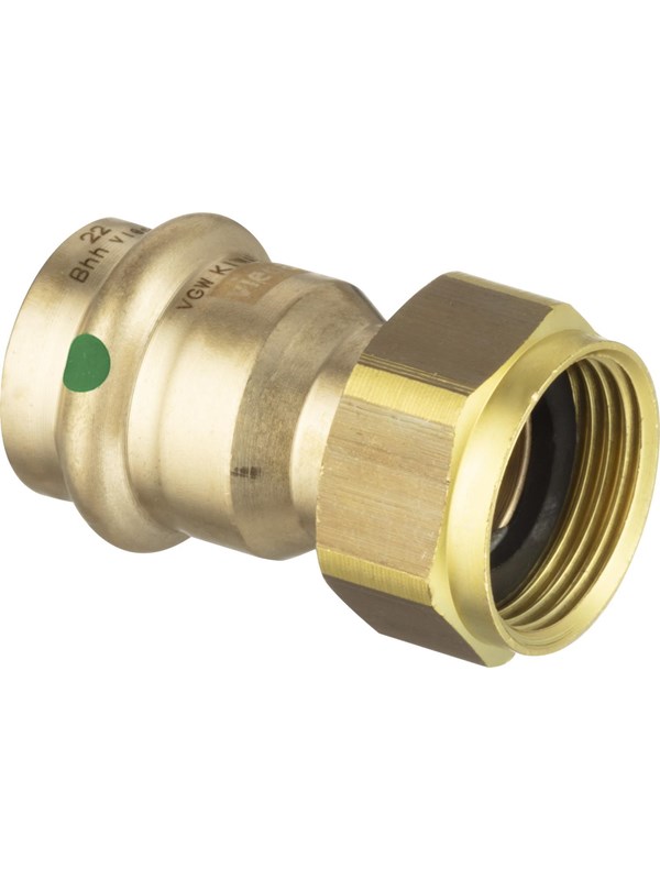Viega sanpress connection screw fitting 18 mm x 3/4" gunmetal