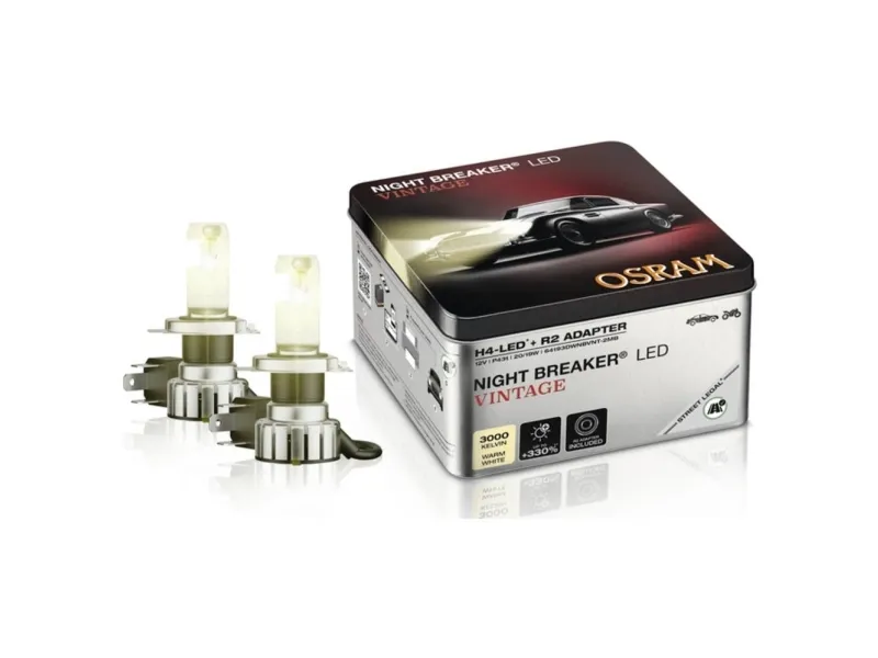 Osram Night Breaker Led Vintage H4 ECE +330% - sæt