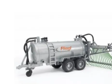 Bruder Fliegl barrel trailer with spread tubes toy