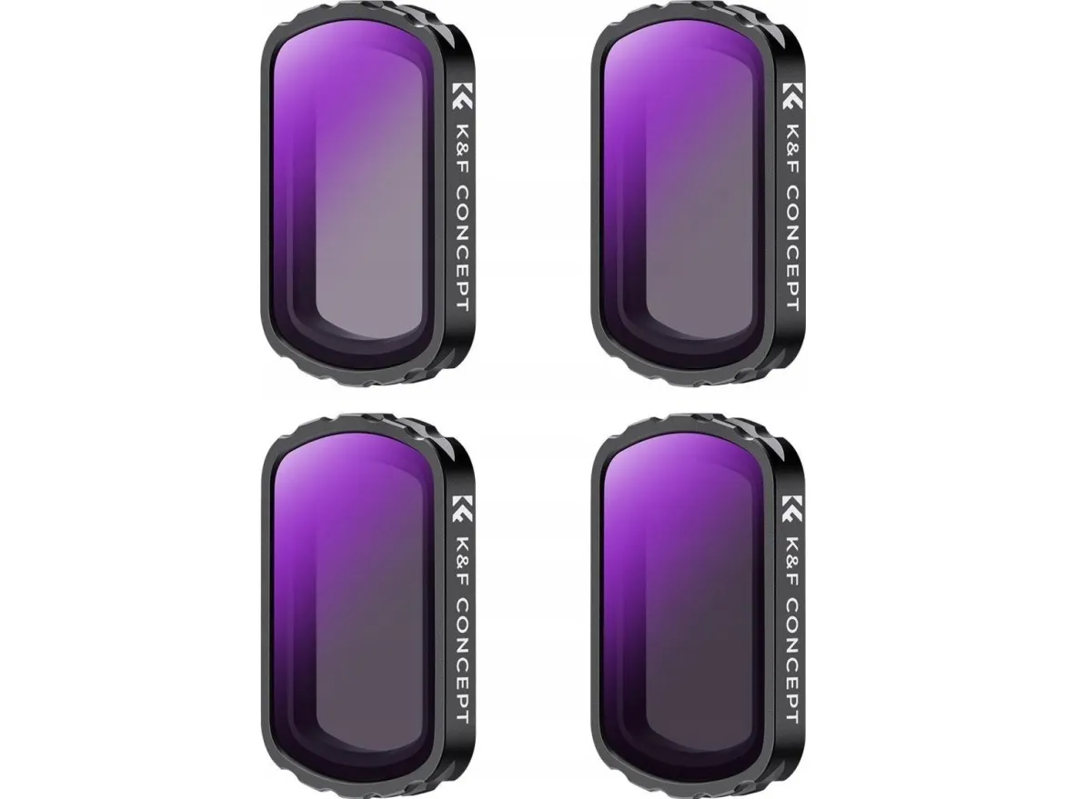 K&F filtersett grå ND4/ND8/ND16/ND32 (Kf Filtrów K&f Szarych Nd 4w1 Nd4 Nd8 Nd16 Nd32) til DJI Osmo Pocket 3 (SKU.2093)