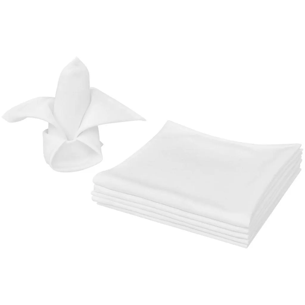 vidaXL 50 Middags servietter hvit 50 x 50 cm