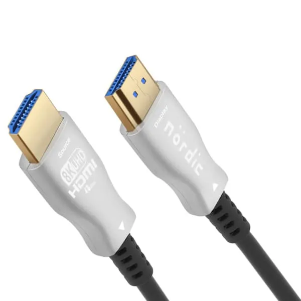 NÖRDIC 20m Aktiv AOC optisk fiberkabel HDMI 2.1 8k 60Hz 4k 120Hz 48Gbps Dynamisk HDR, EARC, VRR Kompatibel med RTX 3080 3090