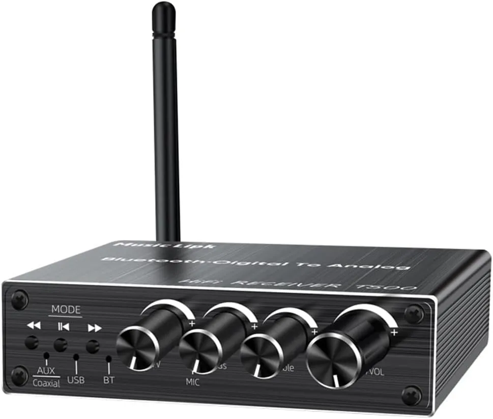 NÖRDIC Bluetooth 5.3 Audio Mottaker DAC Konverter USB Minne 3.5MM AUX RCA Coaxial