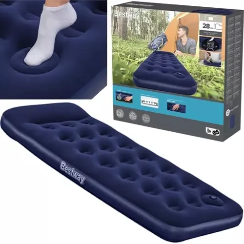 Luftmadrass med Fotpumpe / Oppblåsbar Madrass - 185x76cm