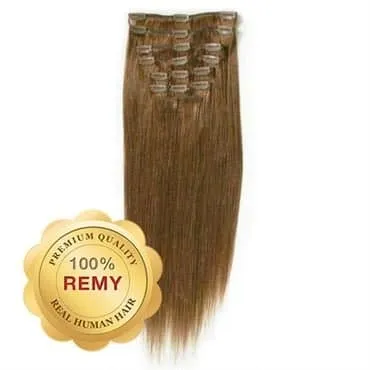 Fashiongirl Remy Clip-on Extensions #6 Mellombrun 40 cm 80g
