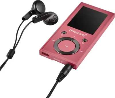 Intenso Video Scooter BT, MP3-spiller, 16 GB, LCD, USB 2.0, Rosa, Hodetelefoner