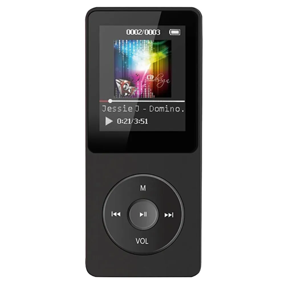 T1 1,8" skjerm MP4-musikkspiller Bluetooth E-bok FM-radio (inkl. 64 GB minnekort)