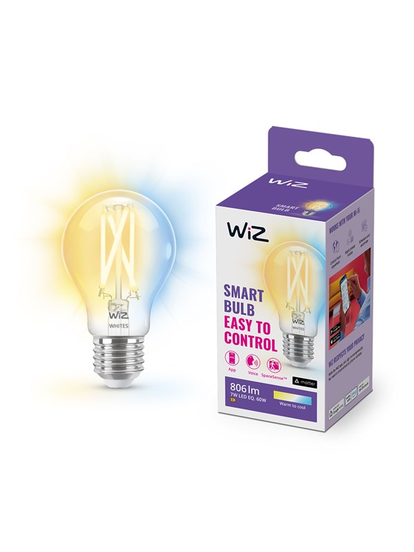 WiZ Filament standard E27, klar