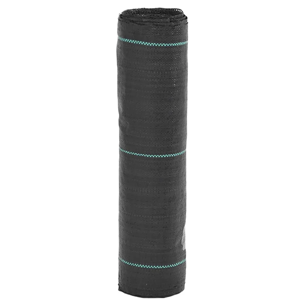 vidaXL Kontrollmatte for ugress svart 0,5x25 m PP