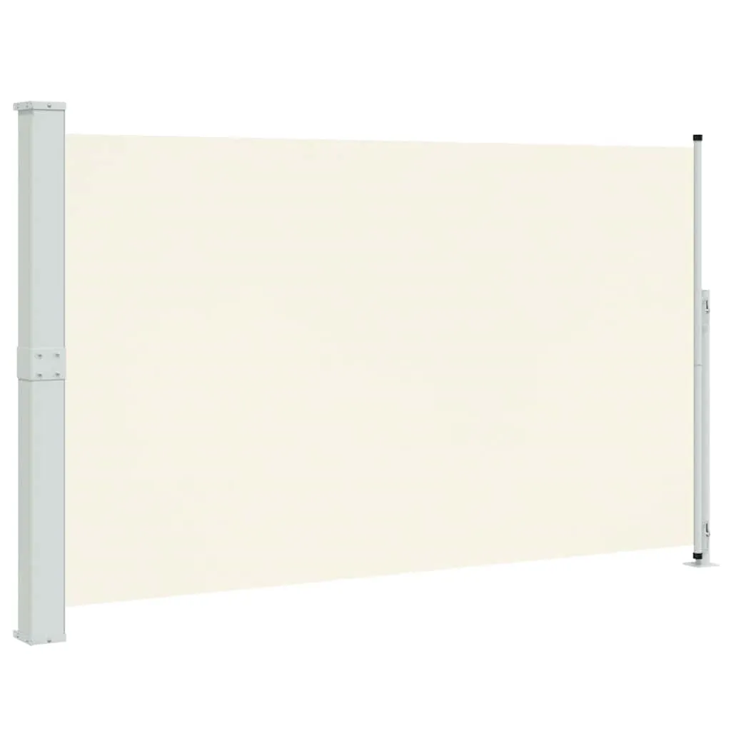 vidaXL Uttrekkbar sidemarkise 180x300 cm kremhvit