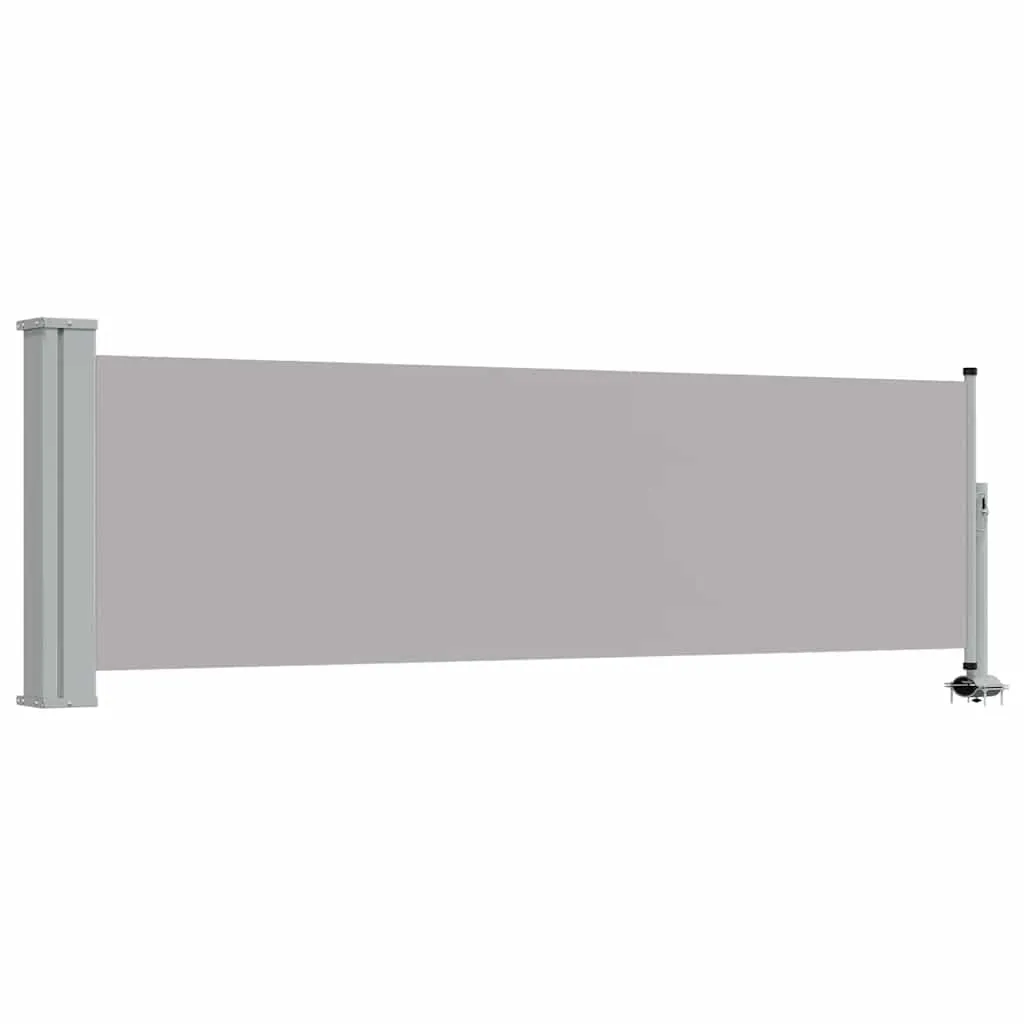 vidaXL Uttrekkbar sidemarkise 80x300 cm grå