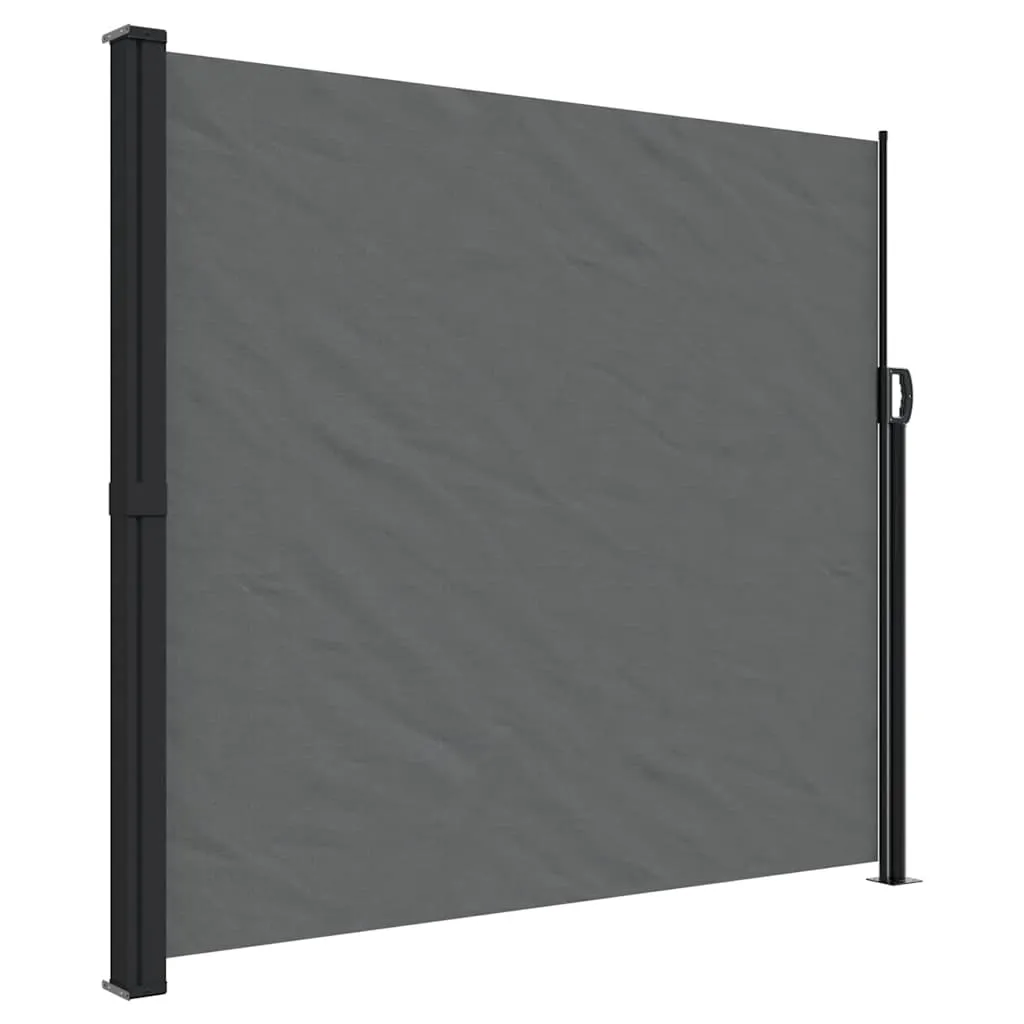 vidaXL Uttrekkbar sidemarkise antrasitt 180x500 cm