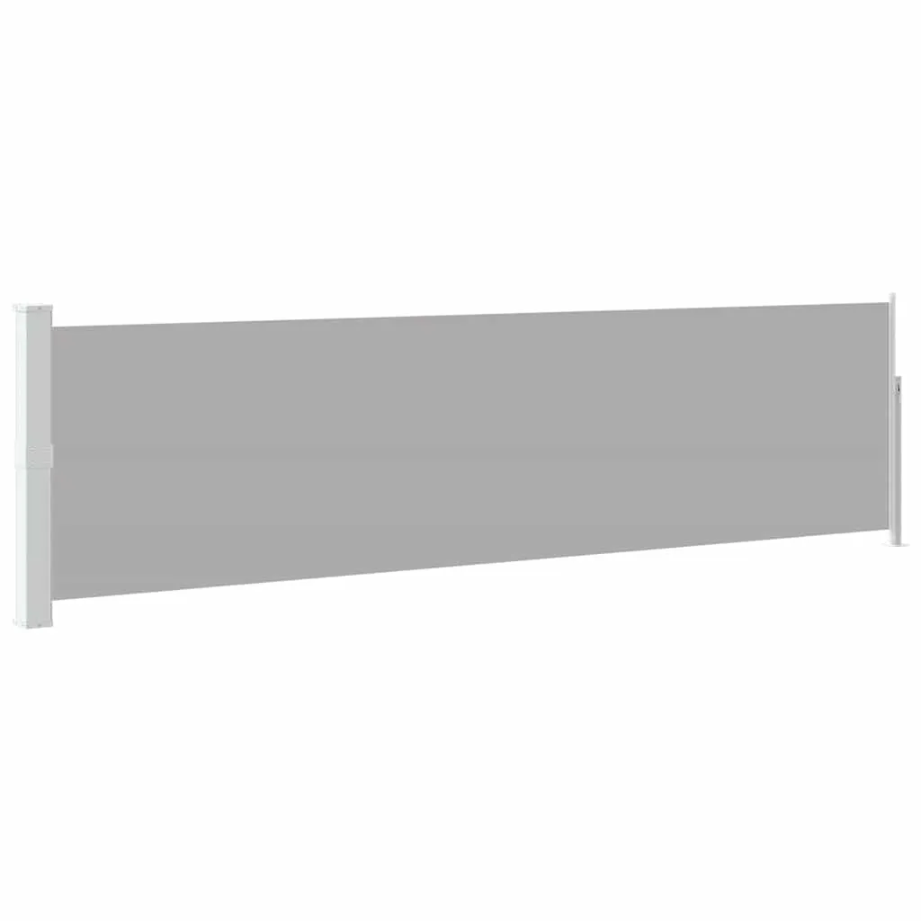 vidaXL Uttrekkbar sidemarkise 140x500 cm grå