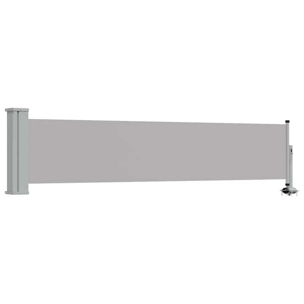 vidaXL Uttrekkbar sidemarkise 60x300 cm grå