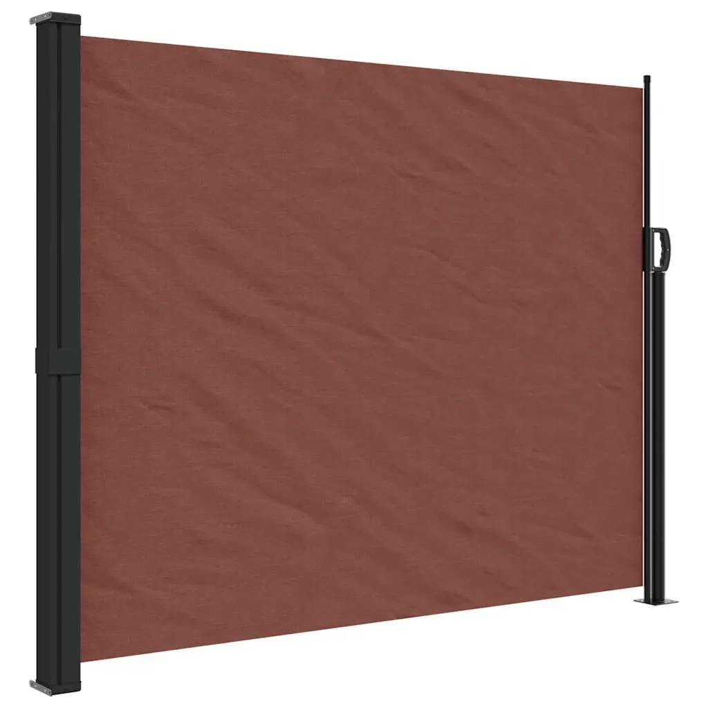 vidaXL Uttrekkbar sidemarkise brun 160x600 cm