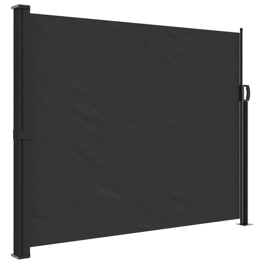 vidaXL Uttrekkbar sidemarkise svart 160x500 cm