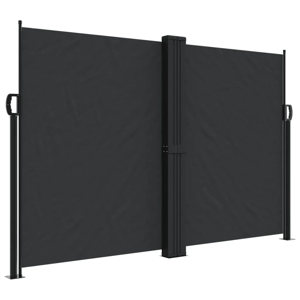 vidaXL Uttrekkbar sidemarkise 160x1000 cm svart