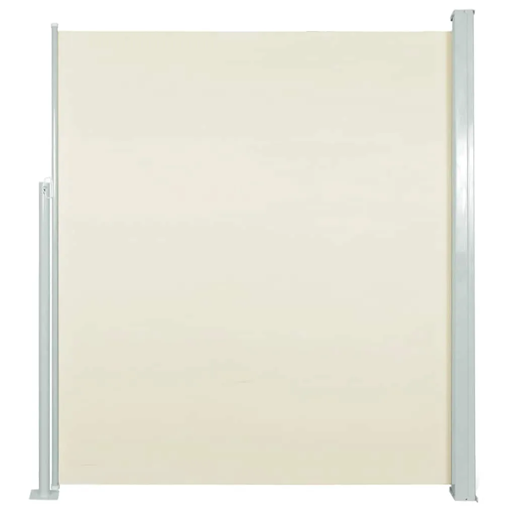 vidaXL Uttrekkbar sidemarkise 140x500 cm kremhvit