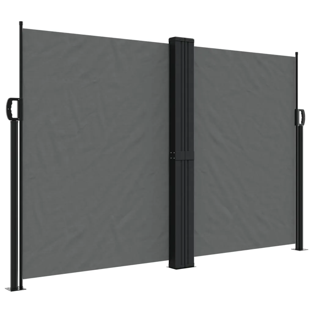 vidaXL Uttrekkbar sidemarkise antrasitt 160x1000 cm