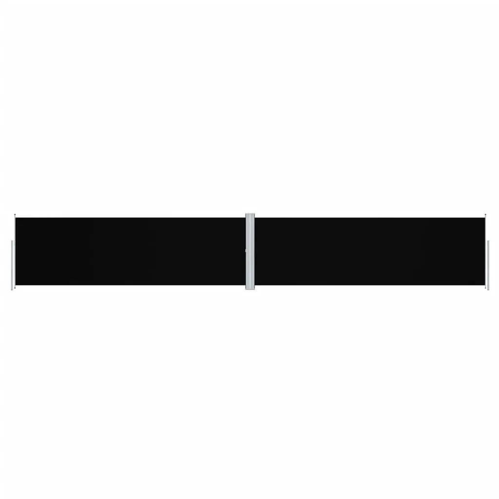 vidaXL Uttrekkbar sidemarkise 160x1000 cm svart