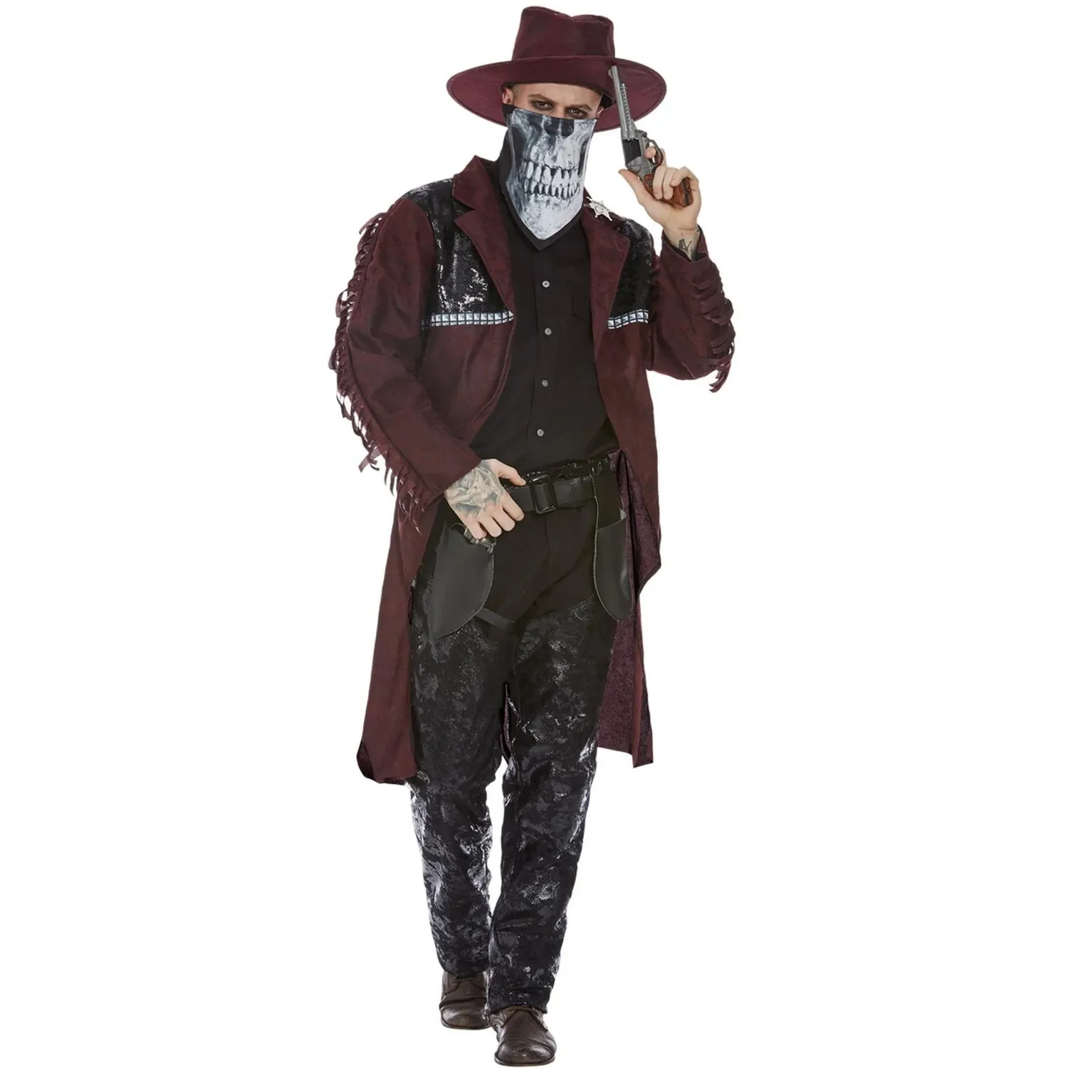 Smiffys Mens Deluxe Dark Spirit Western Cowboy Costume Set