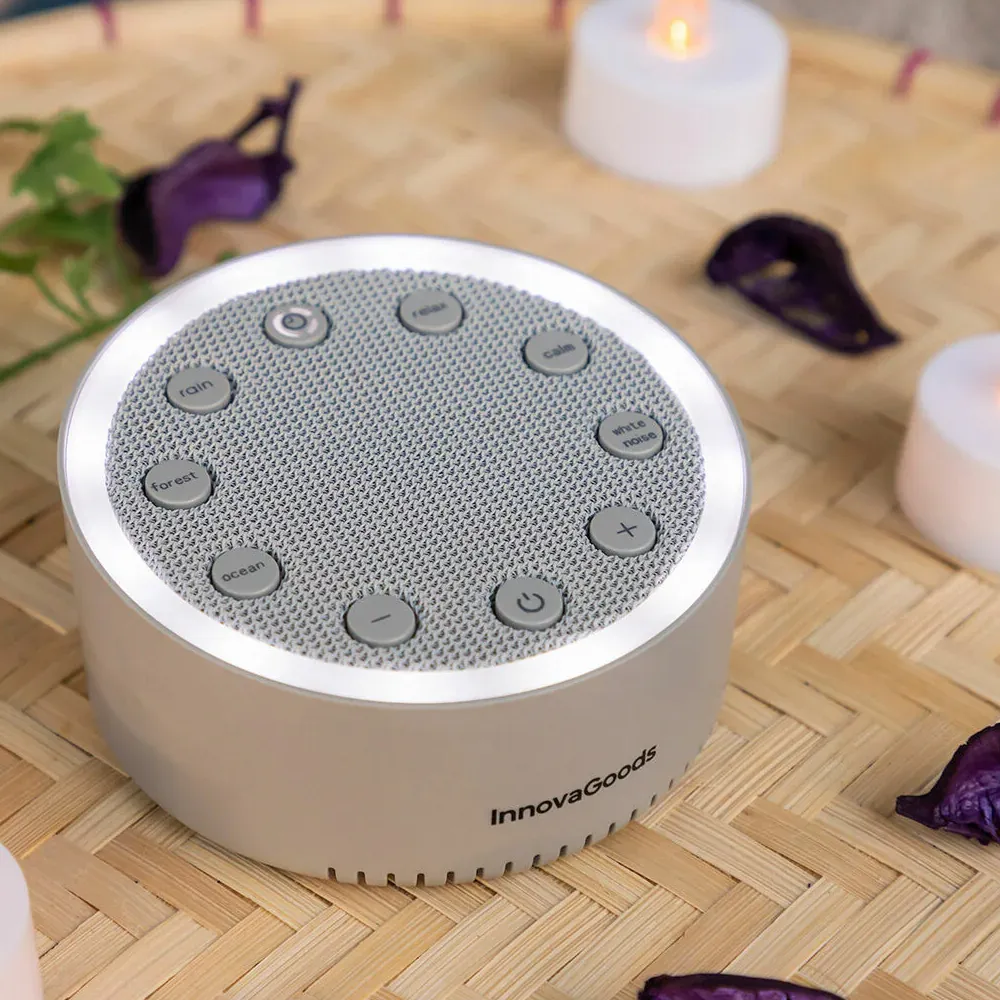 White Noise Machine med 6 forskellige lyde og 2 lysindstillinger