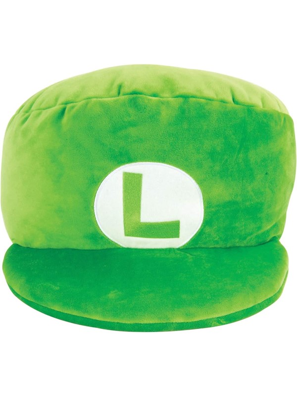 Tomy - Club Mocchi- Mocchi- Super Mario - Luigi's Cap Plush 40cm - Bamser & kosedyr