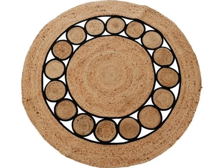 Boho juteteppe rund Ø 120 cm