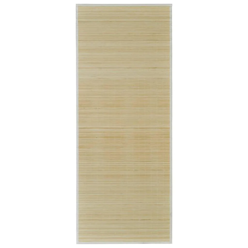 vidaXL Teppe naturlig bambus rektangulært 80 x 300 cm