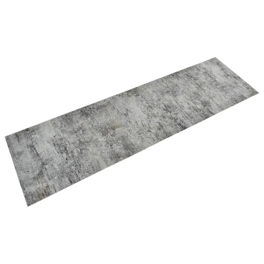vidaXL Kjøkkenteppe vaskbar Beton 45x150 cm fløyel