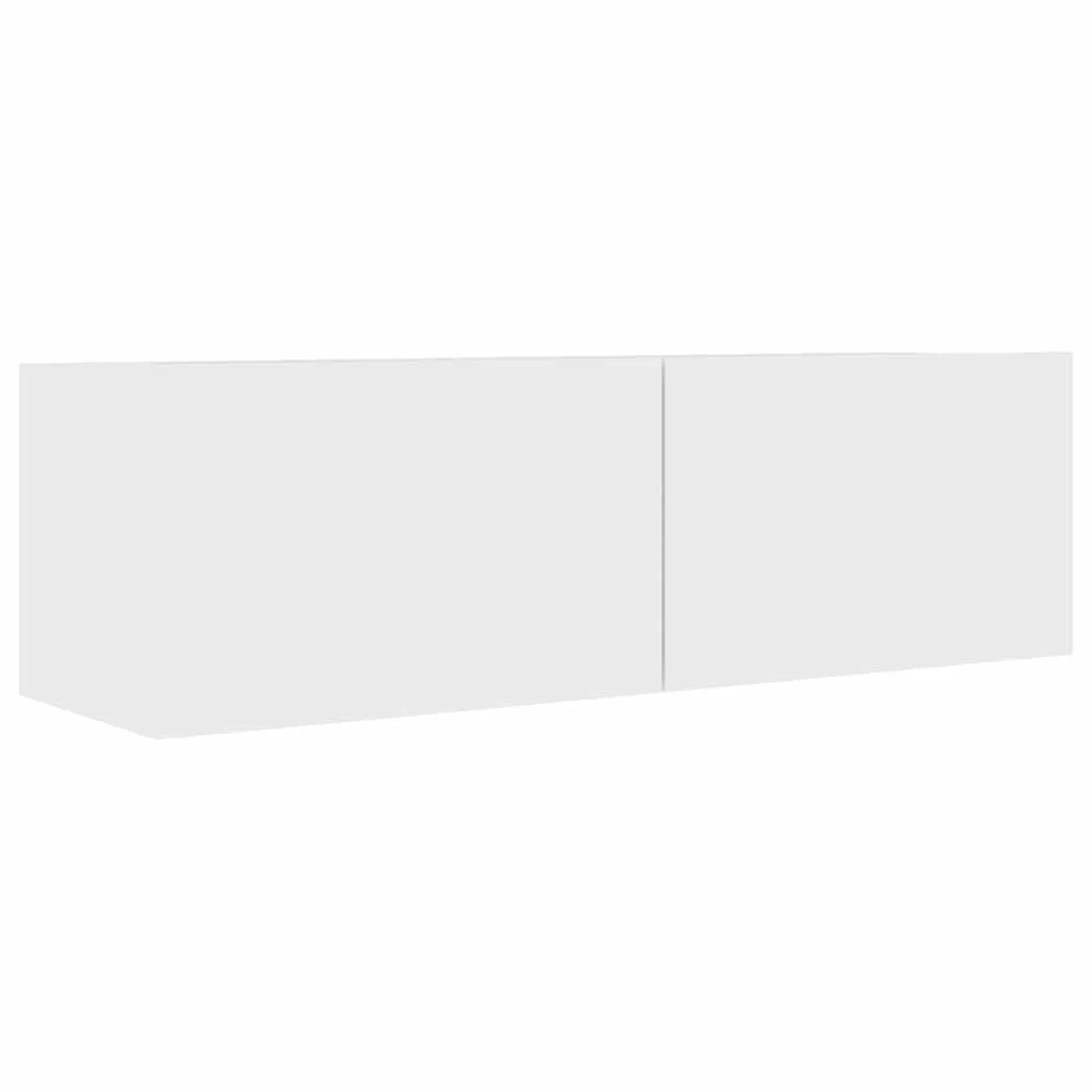 vidaXL TV-benk hvit 100x30x30 cm konstruert tre