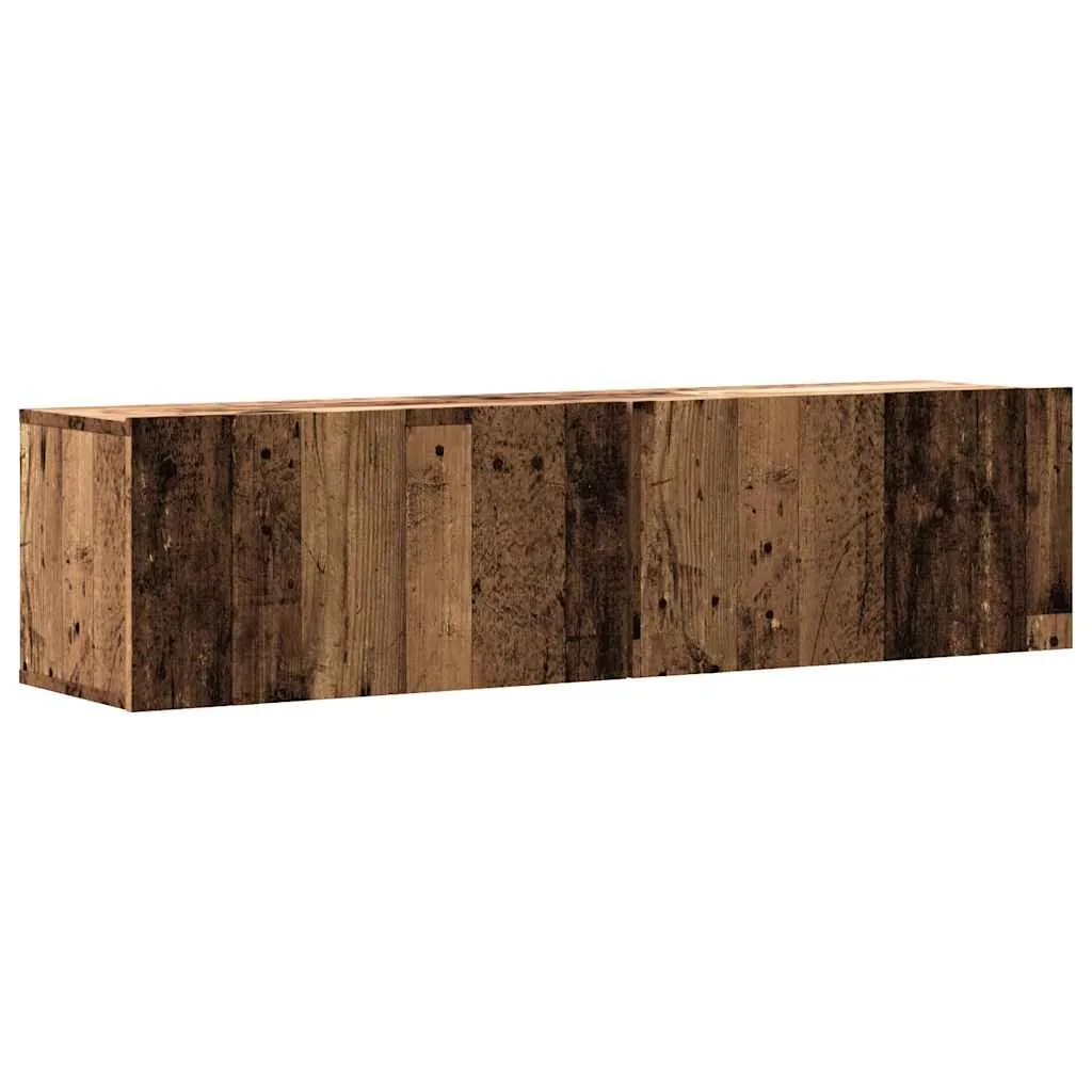 vidaXL Vegghengt TV-benk gammelt tre 120x30x30 cm konstruert tre
