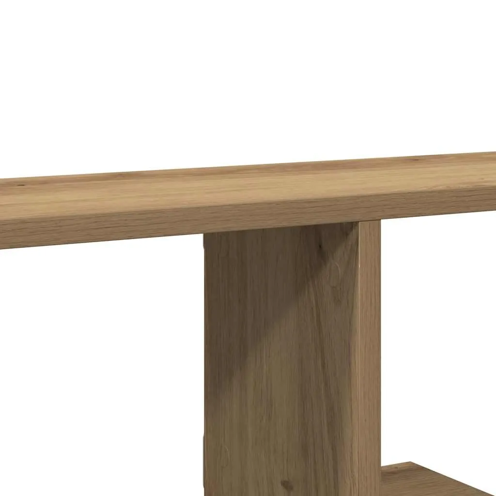 vidaXL Veggmontert TV-hylle artisan eik 125x18x23 cm konstruert tre