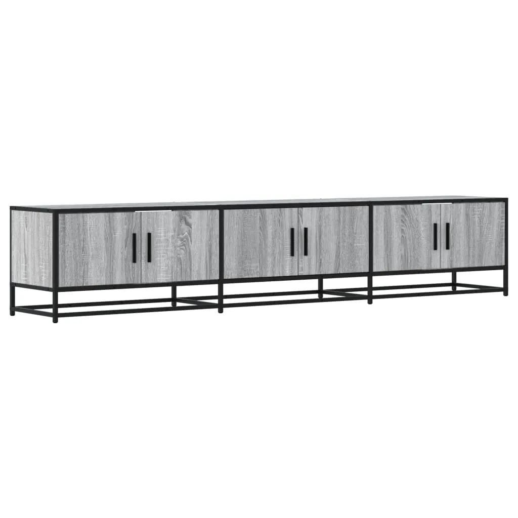 vidaXL TV-benk grå sonoma 210x35x41 cm konstruert tre