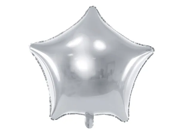 PartyDeco Star, Lekeballong, Sølv, Star, Ikke for barn under 36 måneder, 480 mm, 50 stykker