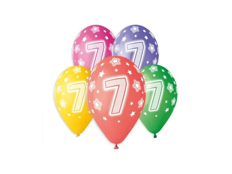 Balloner 7 år, 5 stk