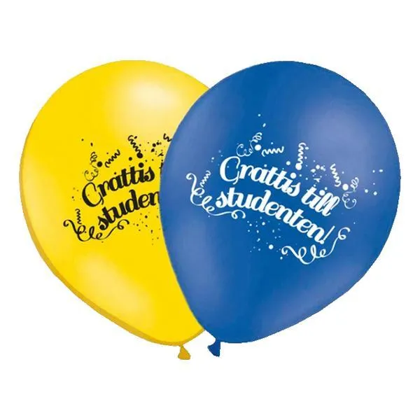 10-Pak - Ballonger Gratulerer til Studenten - Ballong Student