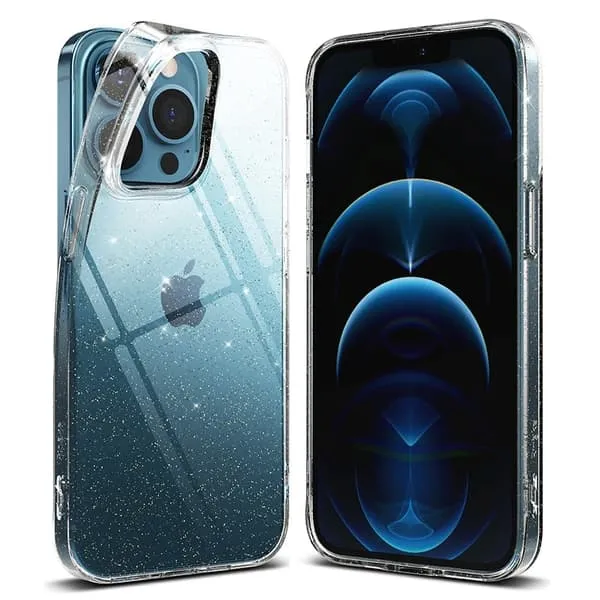 Glitter iPhone 13 Pro deksel - Glitter Klar