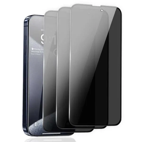 3-Pack iPhone 14 Plus Privacy Screen Protector Full Dekning HD Herdet glass