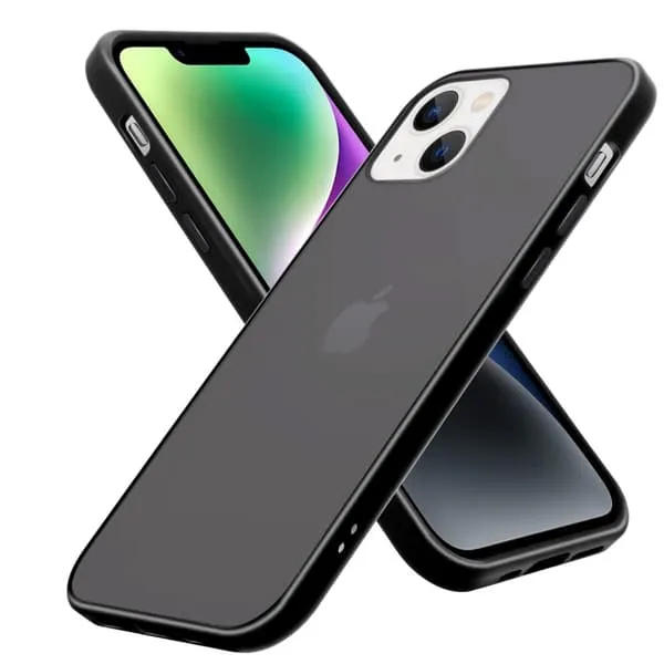 Deksel for iPhone 14 PLUS med TPU-silikon på innsiden og matt plast på baksiden